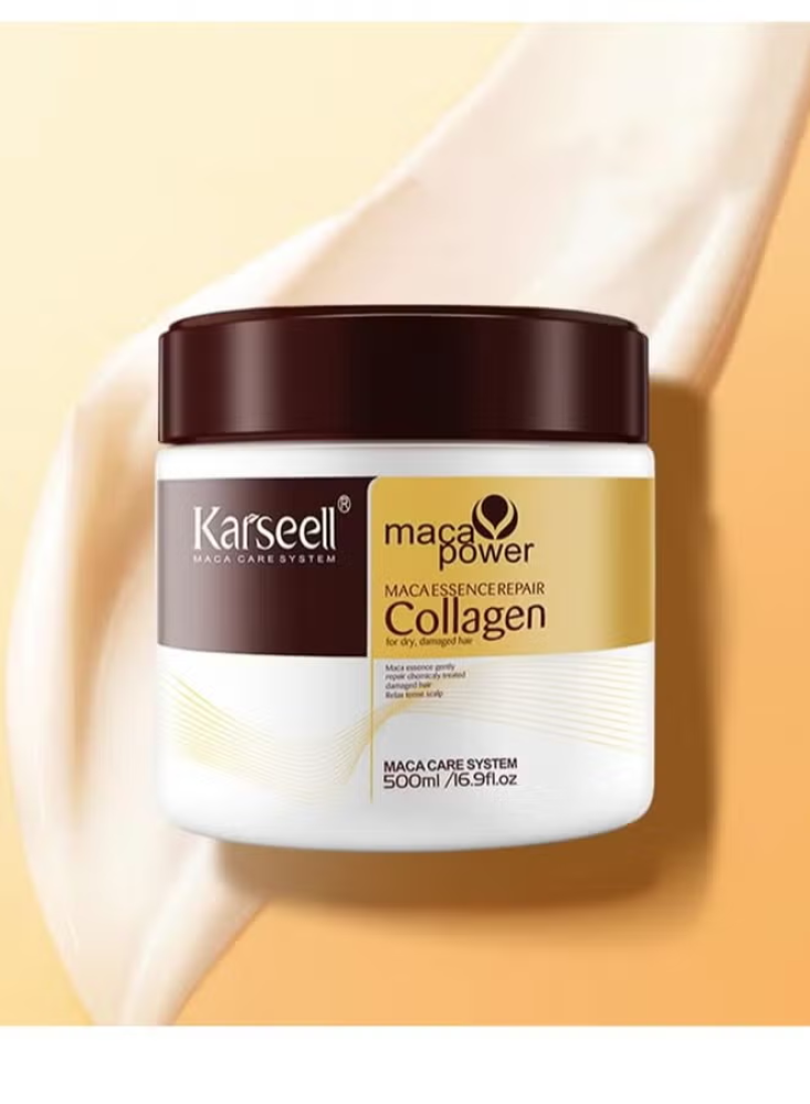 Karseell Hair Mask Collagen Treatment Natural Argan Oil Coconut conditioner for Dry Damaged Hair 16.9 oz 500ml