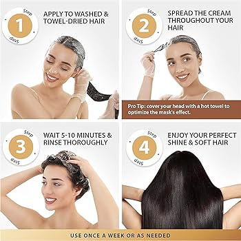 Karseell Hair Mask Collagen Treatment Natural Argan Oil Coconut conditioner for Dry Damaged Hair 16.9 oz 500ml